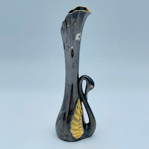 Unique Vintage Other - Vintage Tall Silver Plated Swan Bud Vase